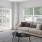 a living room with a couch and a coffee table