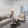 a living room with a couch and a coffee table