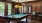 a pool table in a room